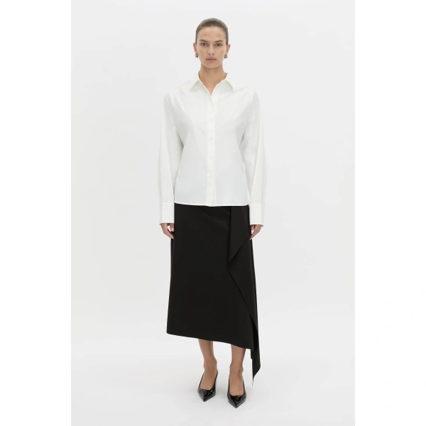 Camilla and Marc Milo Tie Back Shirt in Soft White, view 5 | Shirts | Coveti
