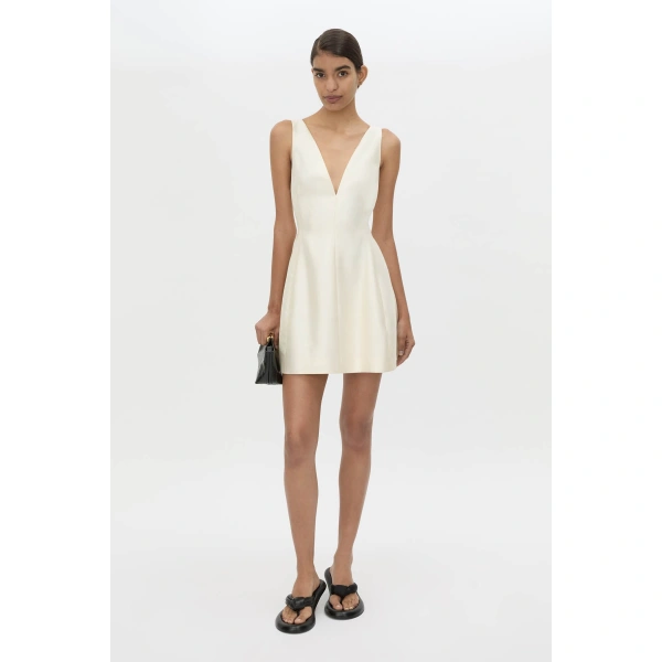Camilla and Marc Naxos Dress in Cream, view 2 | Mini Dresses | Coveti