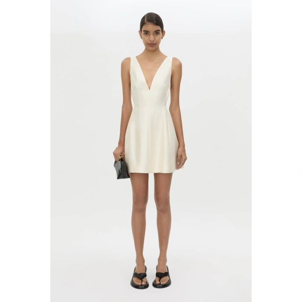 Camilla and Marc Naxos Dress in Cream, view 4 | Mini Dresses | Coveti