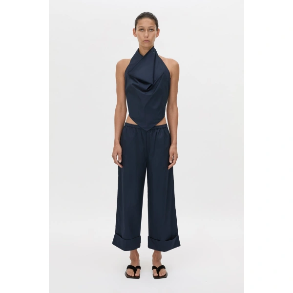 Camilla and Marc Onesto Cowl Neck Backless Top in Navy, view 4 | Sleeveless | Coveti