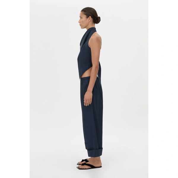 Camilla and Marc Onesto Cowl Neck Backless Top in Navy, view 5 | Sleeveless | Coveti