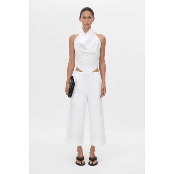 Camilla and Marc Onesto Cowl Neck Backless Top in Soft White, view 2 | Sleeveless | Coveti