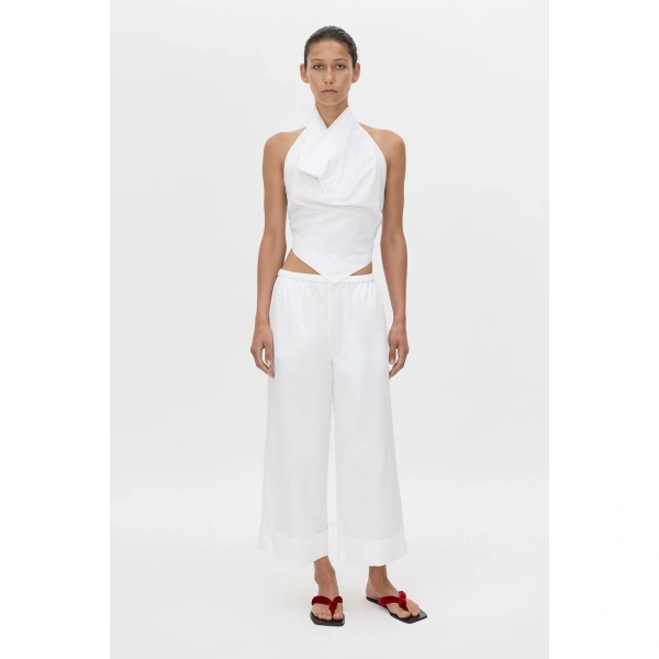 Camilla and Marc Onesto Cowl Neck Backless Top in Soft White, view 4 | Sleeveless | Coveti