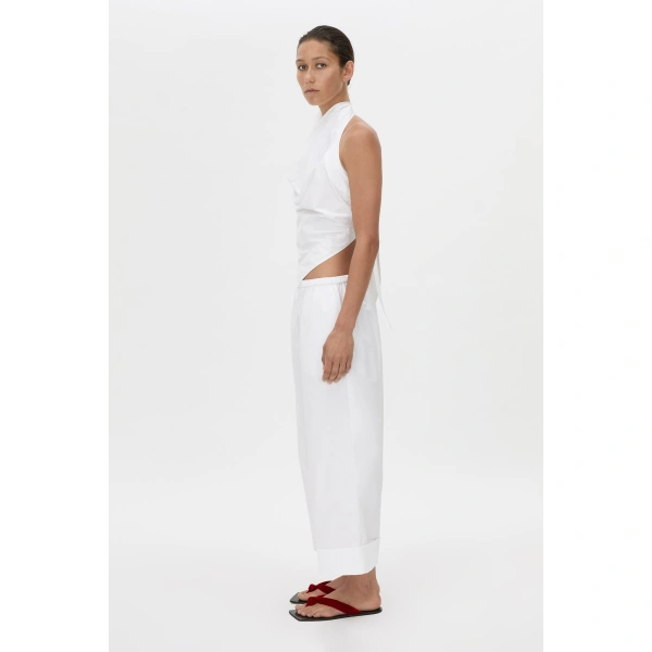 Camilla and Marc Onesto Cowl Neck Backless Top in Soft White, view 5 | Sleeveless | Coveti