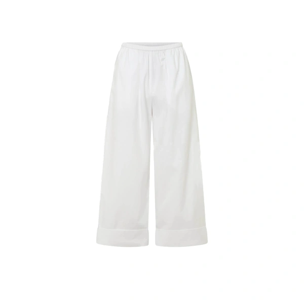Onesto Cropped Wide Leg Pant in Soft White