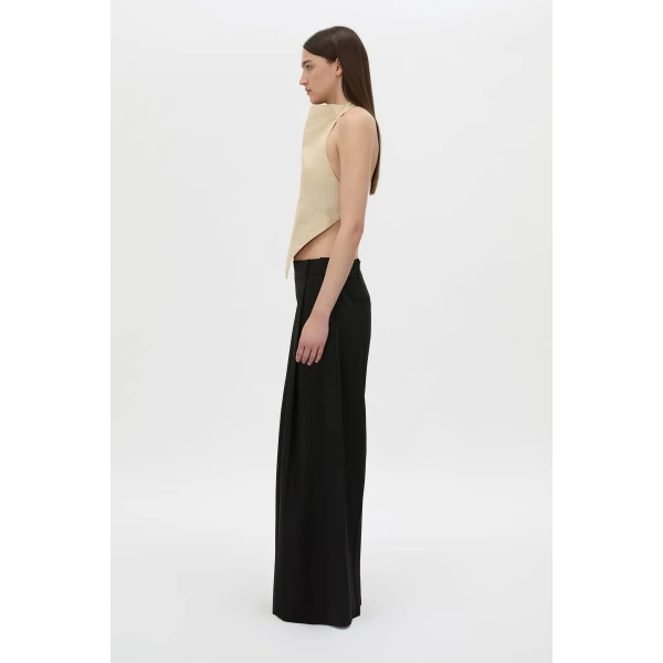 Camilla and Marc Oren Stripe Crop Top in Ochre Stripe, view 6 | Cropped Top | Coveti