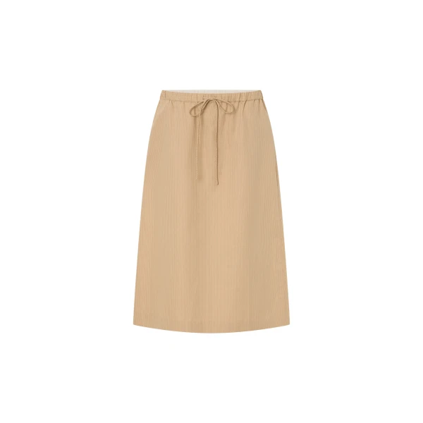 Camilla and Marc Oren Stripe Midi Skirt in Ochre Stripe | Midi Skirts | Coveti