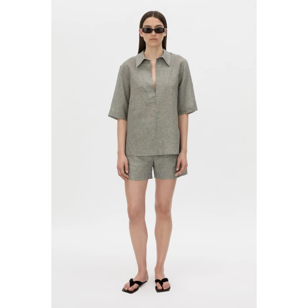 Camilla and Marc Phostre Tailored Short in Black and White, view 4 | Shorts | Coveti