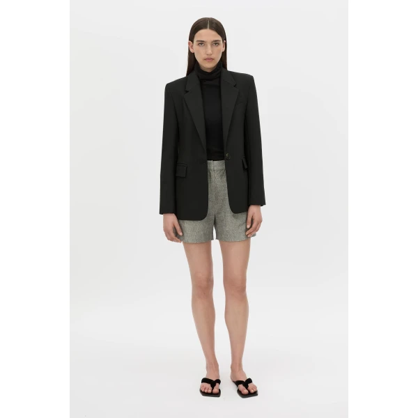 Camilla and Marc Phostre Tailored Short in Black and White, view 5 | Shorts | Coveti