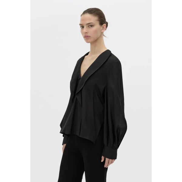 Camilla and Marc Rene Long Sleeve Top in Black, view 3 | Long Sleeve | Coveti