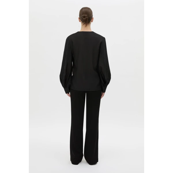 Camilla and Marc Rene Long Sleeve Top in Black, view 6 | Long Sleeve | Coveti