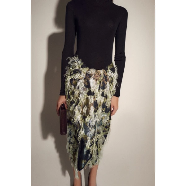Camilla and Marc Reni Midi Skirt in Navy Multi, view 4 | Midi Skirts | Coveti
