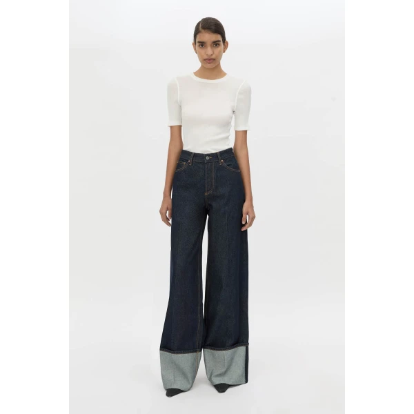 Camilla and Marc Riley Denim Jean in Indigo, view 2 | Denim | Coveti