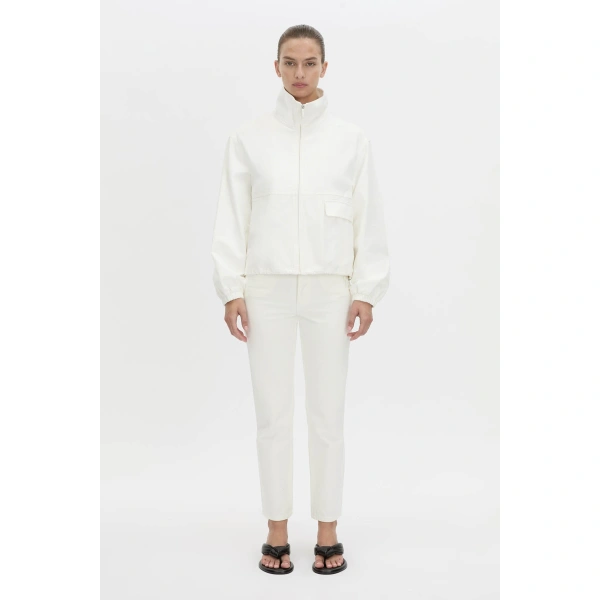 Camilla and Marc River Funnel Neck Jacket in Soft White, view 5 | Jackets | Coveti