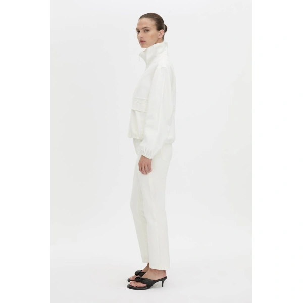 Camilla and Marc River Funnel Neck Jacket in Soft White, view 6 | Jackets | Coveti