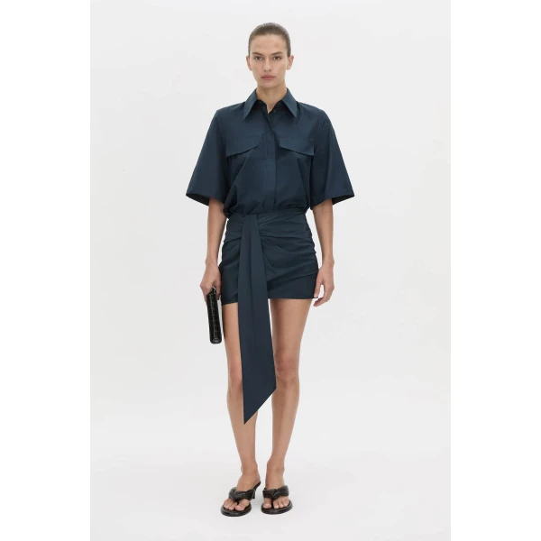 Camilla and Marc Sabi Mini Skirt in Navy, view 2 | Mini Skirts | Coveti