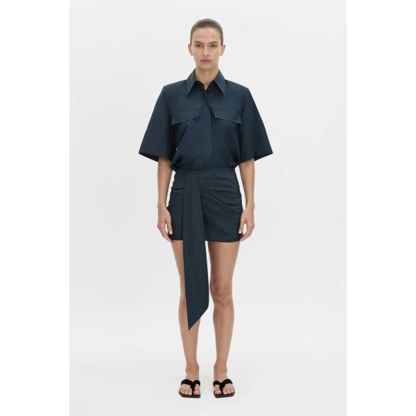 Camilla and Marc Sabi Mini Skirt in Navy, view 4 | Mini Skirts | Coveti