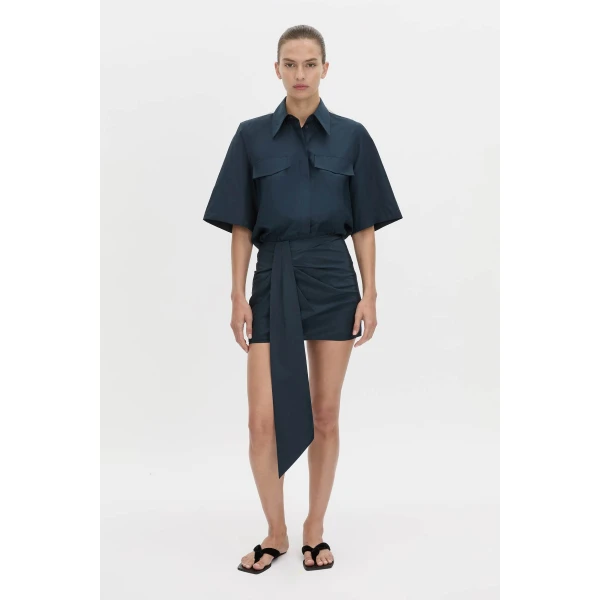 Camilla and Marc Sabi Mini Skirt in Navy, view 5 | Mini Skirts | Coveti
