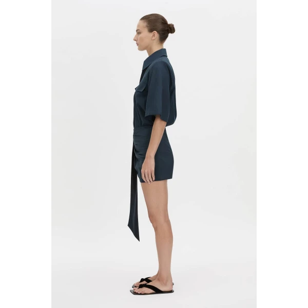 Camilla and Marc Sabi Mini Skirt in Navy, view 6 | Mini Skirts | Coveti