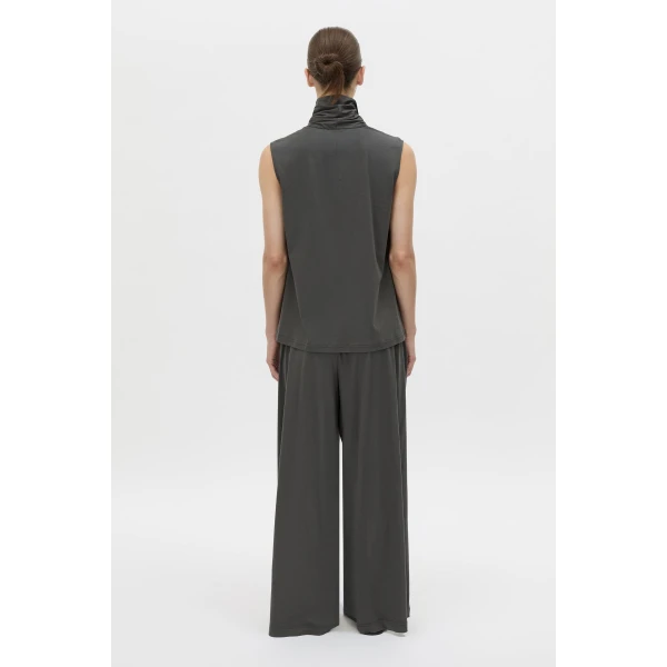 Camilla and Marc Senae Draped Knot Top in Charcoal, view 6 | Sleeveless | Coveti