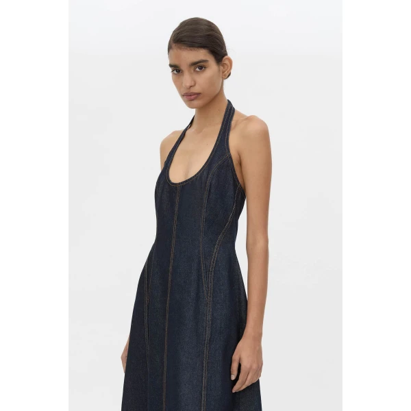 Camilla and Marc Sintra Denim Dress in Indigo, view 3 | Denim Dresses | Coveti