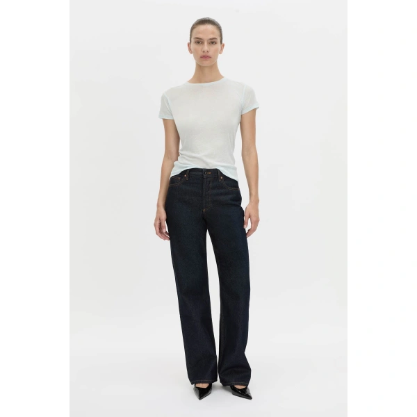 Camilla and Marc Siona Crew Fitted Tee in Baby Blue, view 2 | T-shirts | Coveti