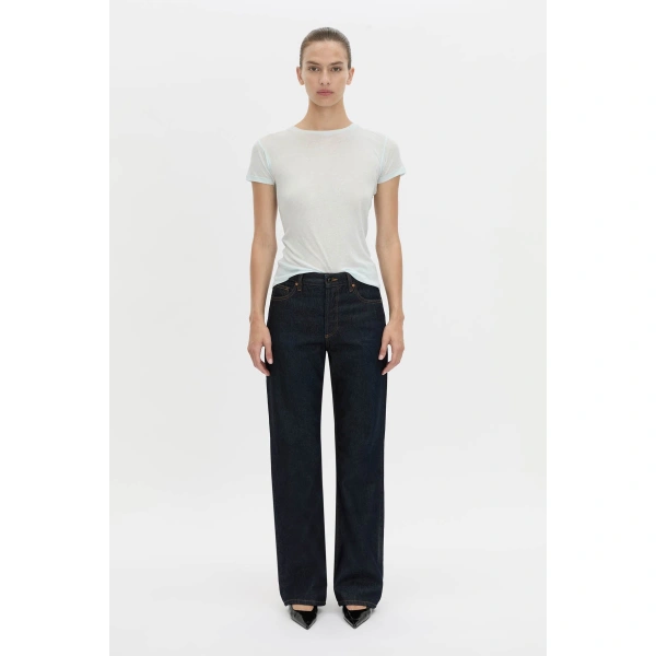 Camilla and Marc Siona Crew Fitted Tee in Baby Blue, view 4 | T-shirts | Coveti
