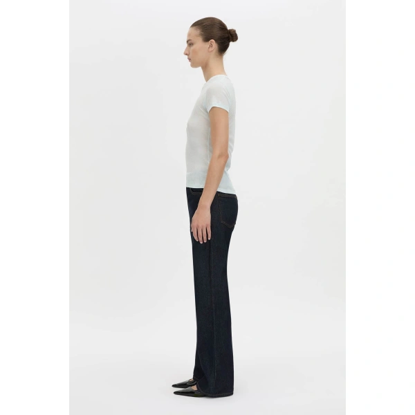 Camilla and Marc Siona Crew Fitted Tee in Baby Blue, view 6 | T-shirts | Coveti