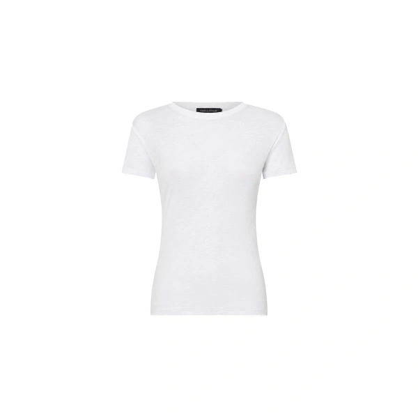 Siona Crew Fitted Tee in Soft White