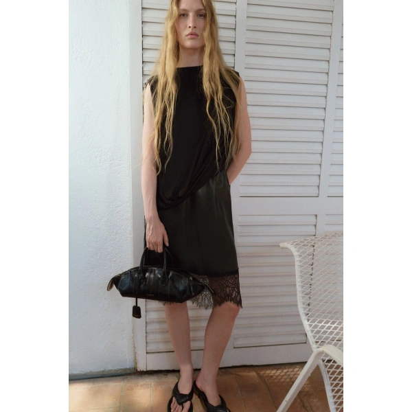 Camilla and Marc Siona Sleeveless Drape Top in Black, view 4 | Sleeveless | Coveti