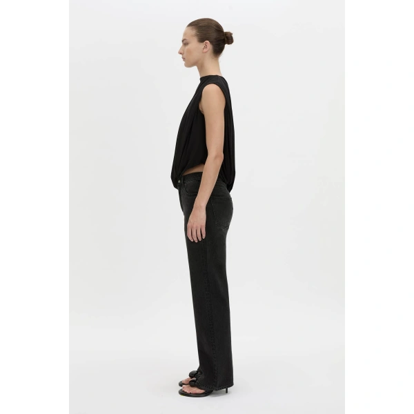 Camilla and Marc Siona Sleeveless Drape Top in Black, view 6 | Sleeveless | Coveti