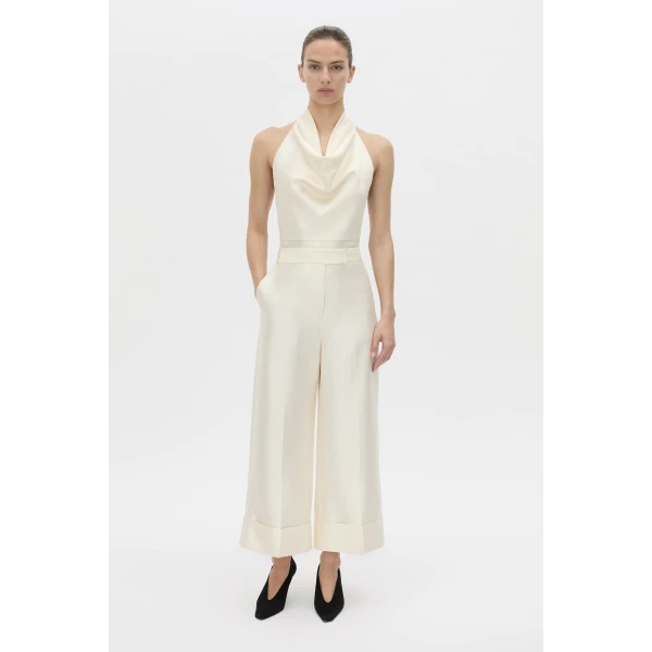 Camilla and Marc Sona Crop Pant in Cream, view 2 | Pants | Coveti