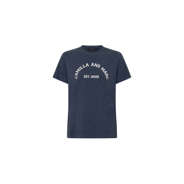 Sparrow Graphic Neat Fit Tee in Deep Ink and White