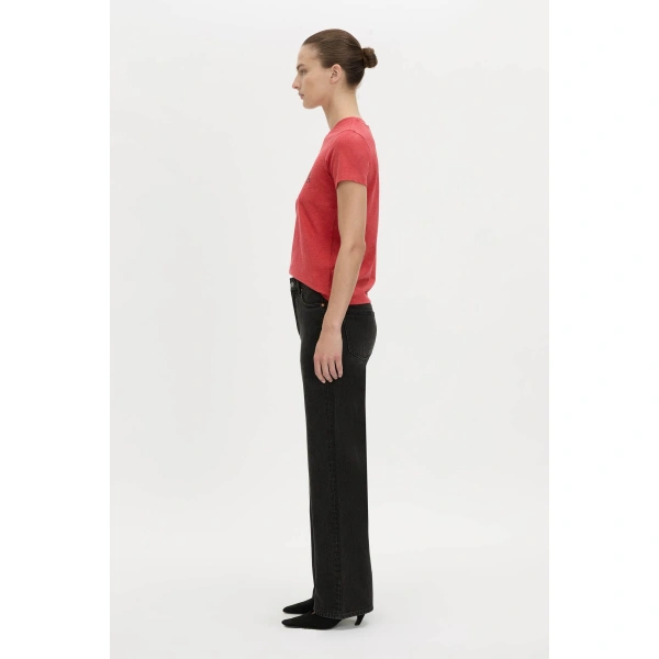 Camilla and Marc Sparrow Graphic Neat Fit Tee in Red and Black, view 5 | T-shirts | Coveti