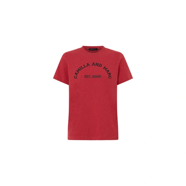 Sparrow Graphic Neat Fit Tee in Red and Black