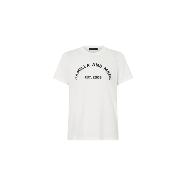 Sparrow Graphic Neat Fit Tee in Soft White and Black
