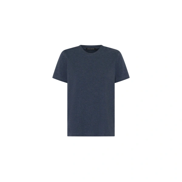 Sparrow Plain Neat Fit Tee in Deep Ink and White