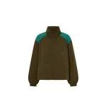 Camilla and Marc Storm Colour Block Anorak in Khaki and Emerald | Jackets | Coveti