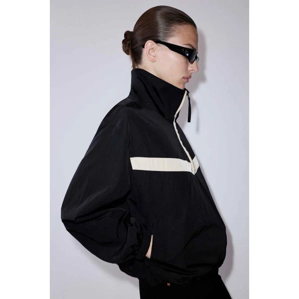 Camilla and Marc Storm Colour Block Pullover in Black and Bone, view 4 | Jackets | Coveti