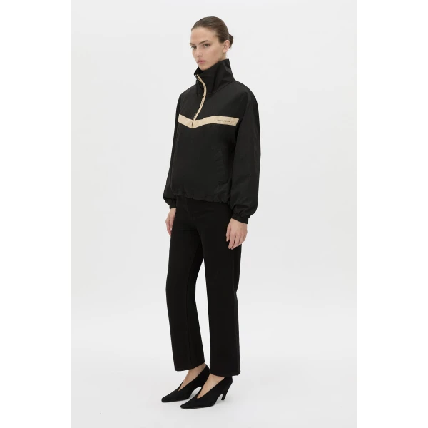 Camilla and Marc Storm Colour Block Pullover in Black and Bone, view 6 | Jackets | Coveti