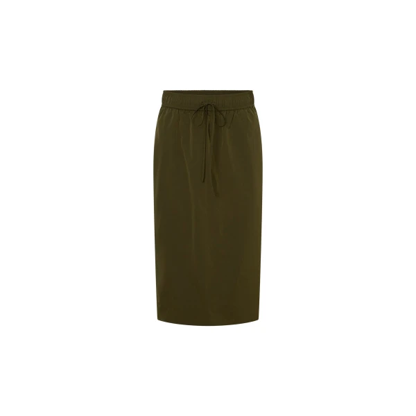 Storm Midi Skirt in Khaki