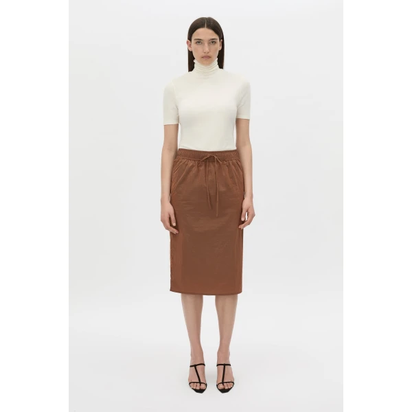 Camilla and Marc Storm Midi Skirt in Mocha, view 2 | Midi Skirts | Coveti