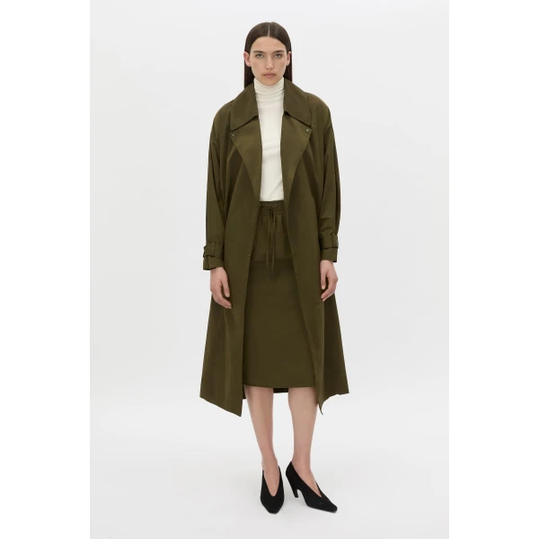 Camilla and Marc Storm Trench Coat in Khaki, view 2 | Trench Coat | Coveti