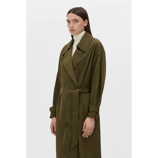 Camilla and Marc Storm Trench Coat in Khaki, view 3 | Trench Coat | Coveti
