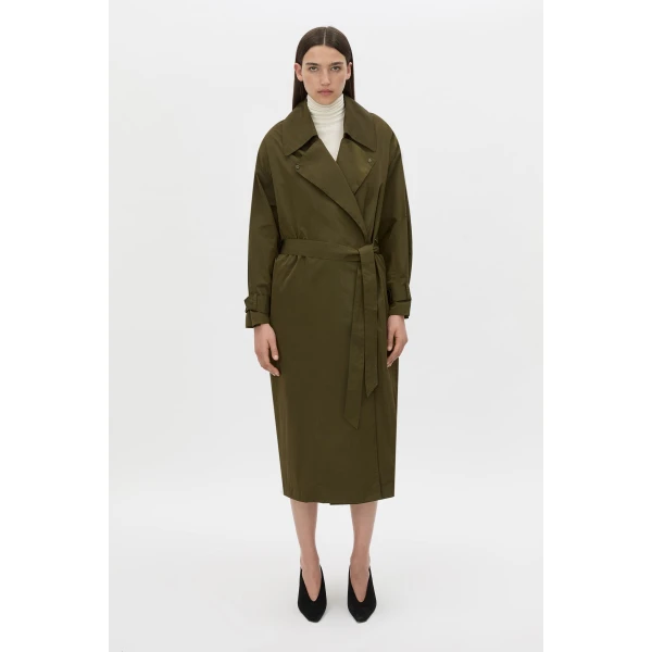 Camilla and Marc Storm Trench Coat in Khaki, view 5 | Trench Coat | Coveti