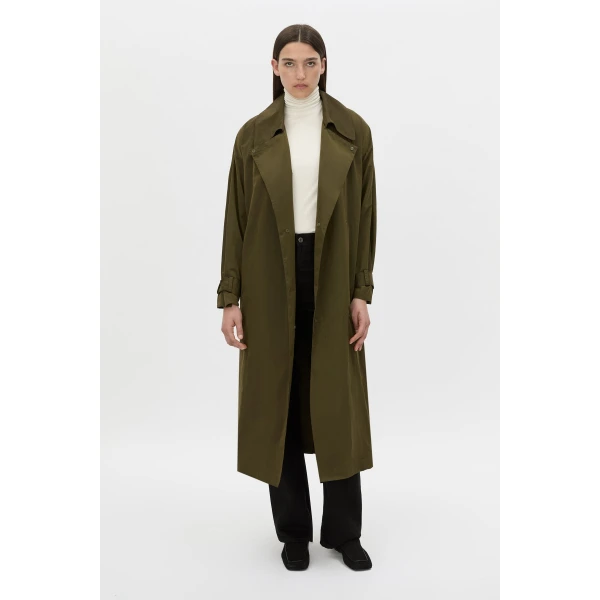 Camilla and Marc Storm Trench Coat in Khaki, view 6 | Trench Coat | Coveti