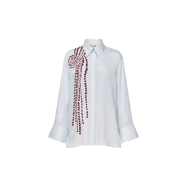 Suri Long Sleeve Shirt in Blue Suri Print