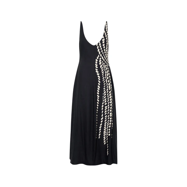 Suri Midi Dress in Black Suri Print