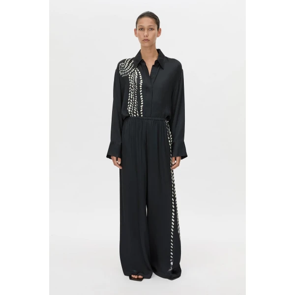 Camilla and Marc Suri Pant in Black Suri Print, view 2 | Pants | Coveti