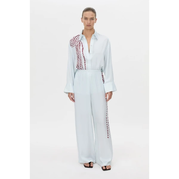 Camilla and Marc Suri Pant in Blue Suri Print, view 2 | Pants | Coveti